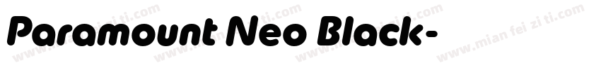 Paramount Neo Black字体转换
